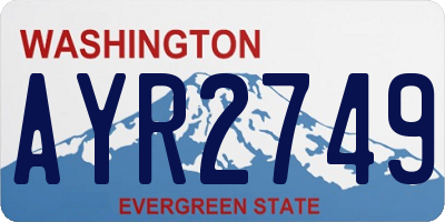WA license plate AYR2749