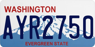 WA license plate AYR2750
