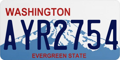 WA license plate AYR2754