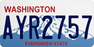 WA license plate AYR2757