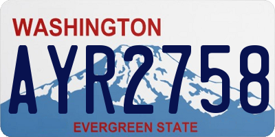 WA license plate AYR2758