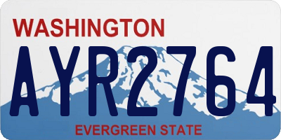 WA license plate AYR2764