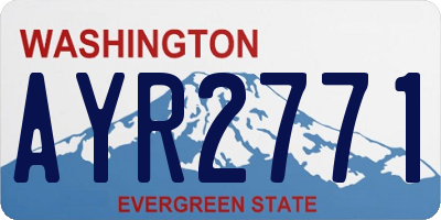 WA license plate AYR2771