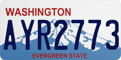 WA license plate AYR2773