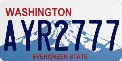 WA license plate AYR2777