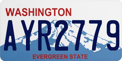 WA license plate AYR2779