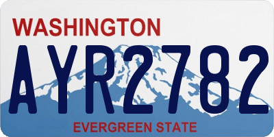 WA license plate AYR2782