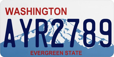 WA license plate AYR2789