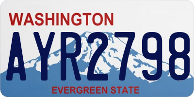 WA license plate AYR2798