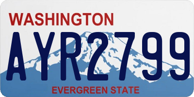 WA license plate AYR2799