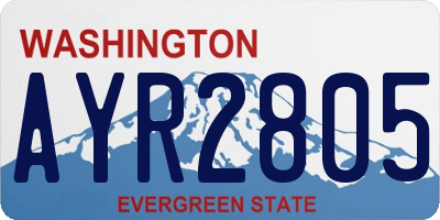 WA license plate AYR2805