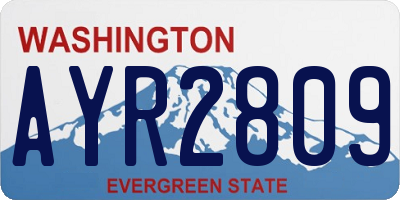 WA license plate AYR2809