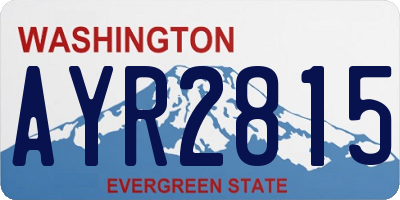 WA license plate AYR2815