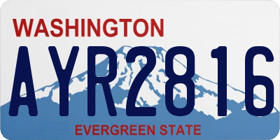 WA license plate AYR2816