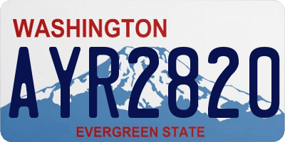 WA license plate AYR2820