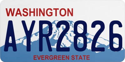 WA license plate AYR2826