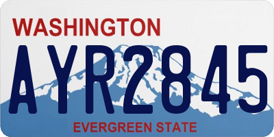 WA license plate AYR2845