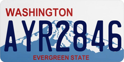 WA license plate AYR2846