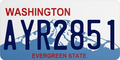 WA license plate AYR2851