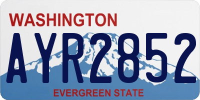 WA license plate AYR2852