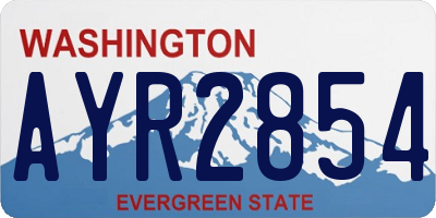 WA license plate AYR2854