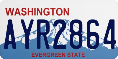 WA license plate AYR2864