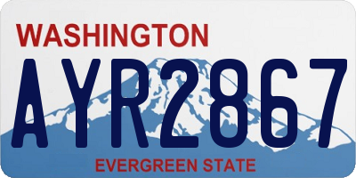 WA license plate AYR2867