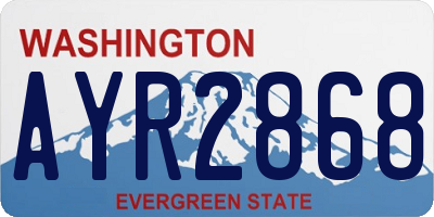 WA license plate AYR2868
