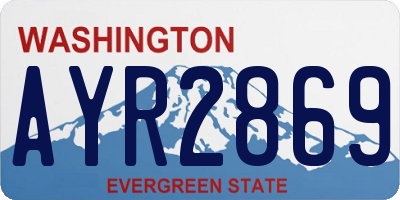 WA license plate AYR2869