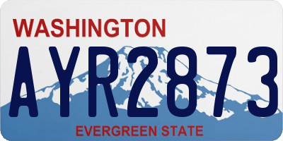 WA license plate AYR2873