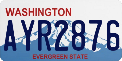 WA license plate AYR2876