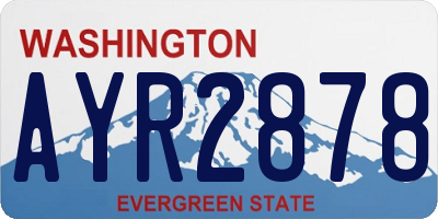 WA license plate AYR2878