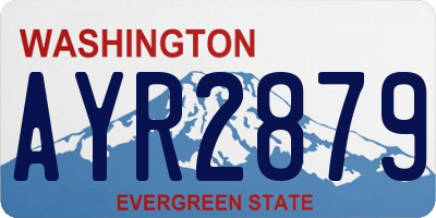 WA license plate AYR2879