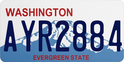 WA license plate AYR2884