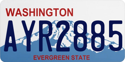 WA license plate AYR2885