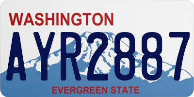 WA license plate AYR2887