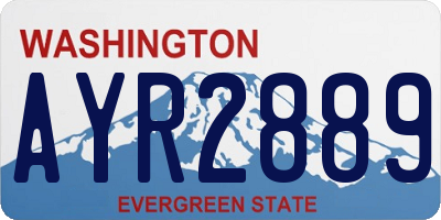 WA license plate AYR2889