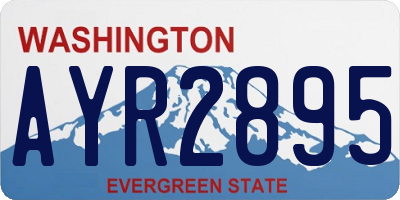 WA license plate AYR2895