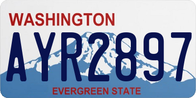 WA license plate AYR2897