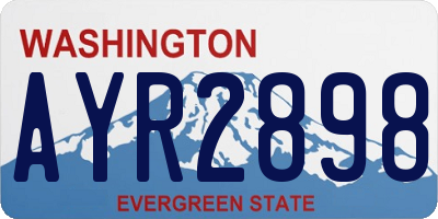 WA license plate AYR2898