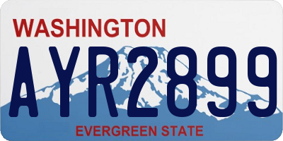WA license plate AYR2899