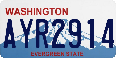 WA license plate AYR2914