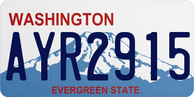 WA license plate AYR2915