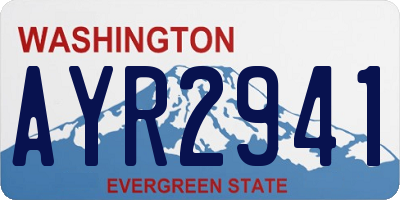 WA license plate AYR2941