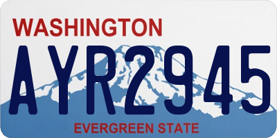 WA license plate AYR2945