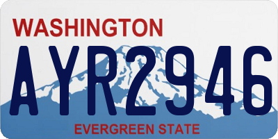 WA license plate AYR2946