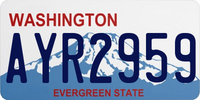 WA license plate AYR2959