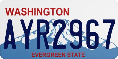 WA license plate AYR2967