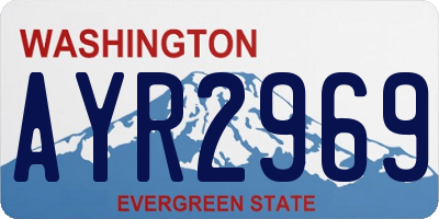 WA license plate AYR2969
