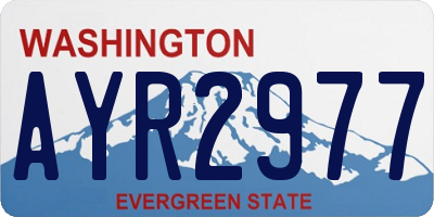 WA license plate AYR2977